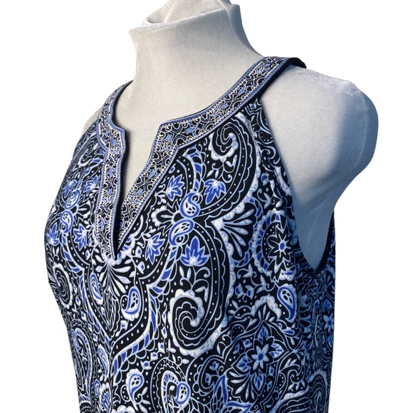 White House Black Market symmetrical print mini dress size M - Picture 3 of 4